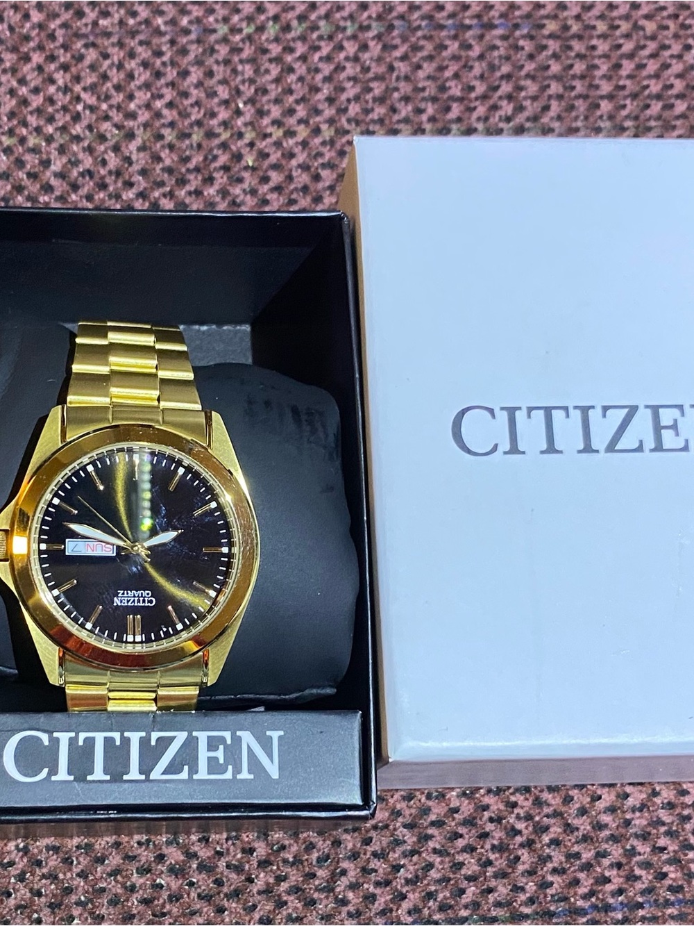 Citizen Gold Tone Watch with Black Dial